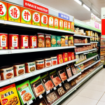 **Image Prompt:** "A vibrant supermarket aisle in Madrid, Spain, showcasing a variety of 'Chinese food kits' (kit de comida china). Focus on the colorful packaging and diverse brands. Shoppers browsing the selection, some comparing prices. Realistic style."