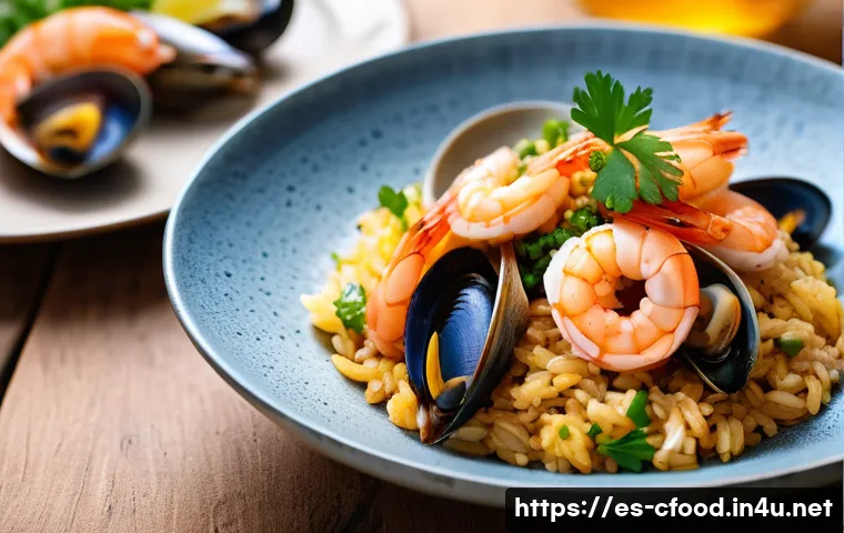 짬뽕 맛집 비교 - A vibrant, close-up view of a traditional Spanish seafood fried rice dish served on a rustic ceramic...
